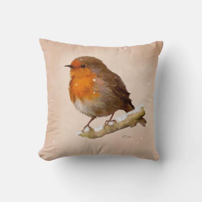 Almofada Robin no galho (Frente)