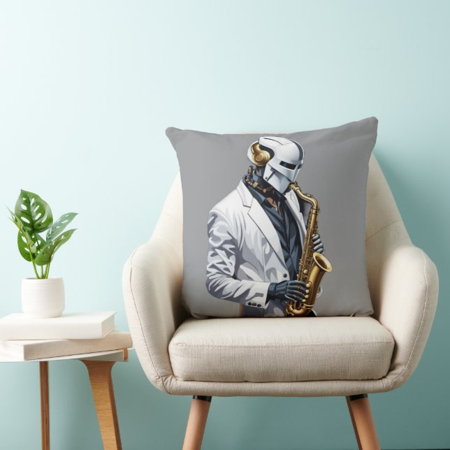 Almofada robô de saxofone (Cadeira)