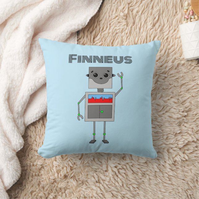 Almofada Robô Personalizado Temático   (Cobertor)