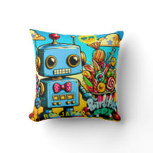 Robô Retro Birthday Boy personalizável