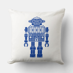 Almofada Robot 270620/08 - Travesseiro decorativo azul e br