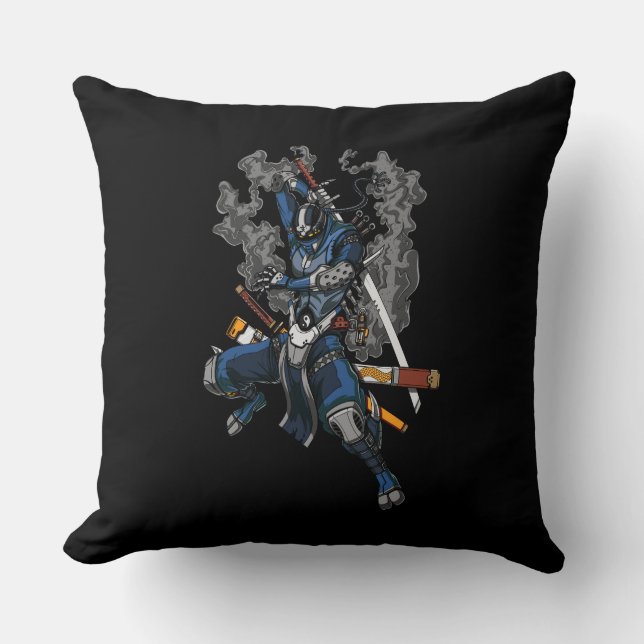 Almofada Robot Ninja Samurai Warrior Artes Marciais (Frente)