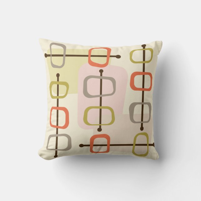 Almofada Rochas Hollow de Arte Abstrato nos anos 50 (Frente)