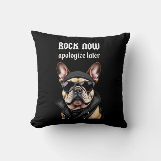 Almofada Rock agora, peça desculpas mais tarde