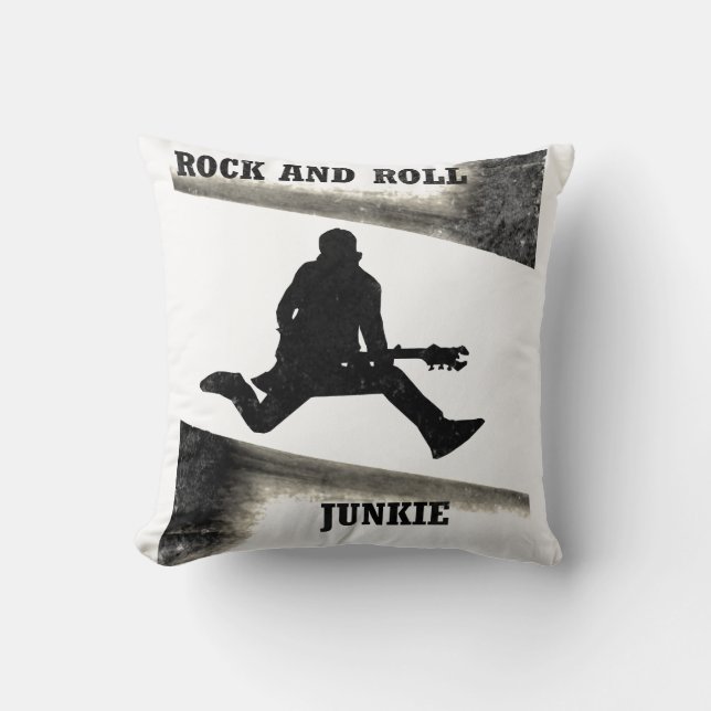 Almofada Rock and Roll Junkie (Frente)