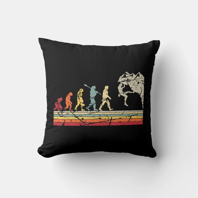Almofada Rock Climbing Human Evolution Vintage Climber  (Frente)