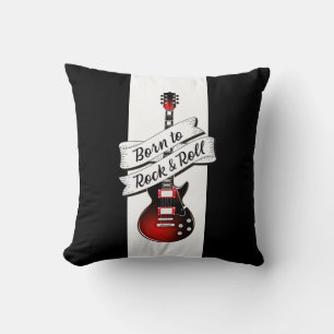 Almofada Rocker Guitar Nascer para Rock and Roll Music Thro