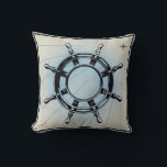 Almofada Roda Náutica Vintage para Navegação<br><div class="desc">Adicione um toque do náutico à sua decoração.</div>