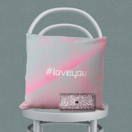 Almofada Rolo de Espuma #Amor Você Rosa Moderno