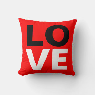 Almofada Romance Único do Amor com Fundo Vermelho
