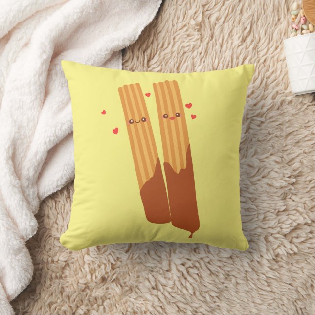 Almofada Românico Sugário - Churros Espanhóis Com Chocolate (Cobertor)