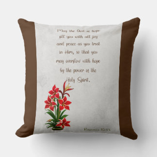 Almofada Romanos15:13 Que Deus o encha com Travesseiro deco