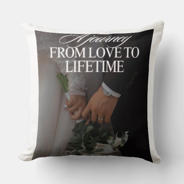 Almofada  Romantic Anniversary Gift Cushion - Elegant Coupl (Frente)