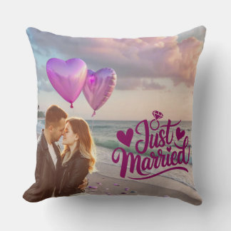 Almofada Romantic Beach Couple Cushion for Newlyweds