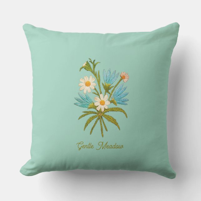 Almofada Romantic Flower – Botanical Fantasy Bouquet Pillow (Frente)