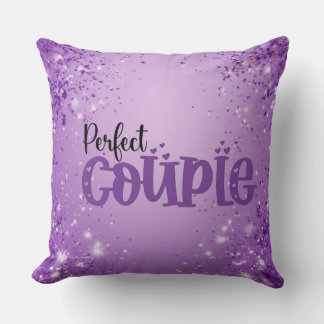 Almofada Romantic Purple Glitter Love Quote