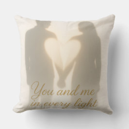 Almofada Romantic Shadow Couple Heart Throw Pillow | You an