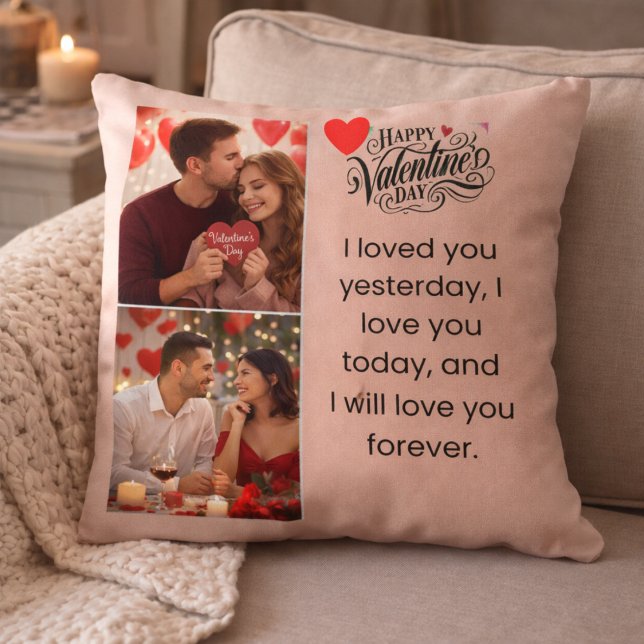 Almofada Romantic Valentine Love Quote Throw Pillow (Criador carregado)