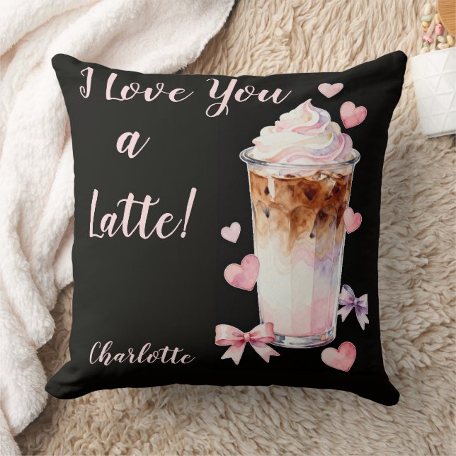 Almofada Romantic Valentines Day Whipped cream iced coffee (Cobertor)