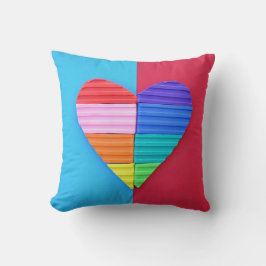 Almofada Romântica Amor Twin Rainbow Hearts