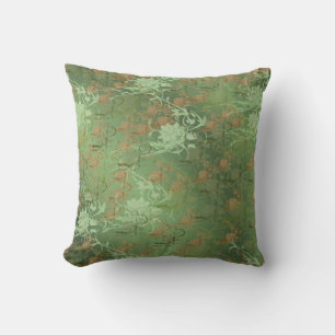 Almofada Romântico, ouro, Teal, Aquarela, Quic, Floral