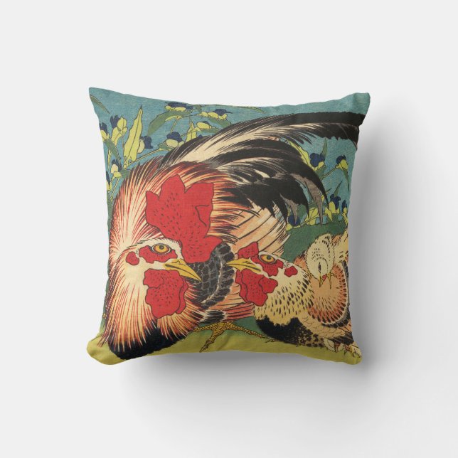 Almofada Rooster Family Fine Art (Frente)