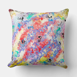 Almofada Rosa Abstrato de dois Designs lado 2 modernos