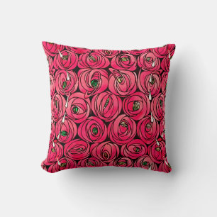 Almofada Rosa Art Nouveau Rennie Macintosh Graphic