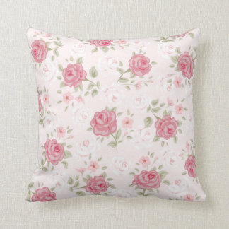 Almofada Rosa, chique, vintage, floral, victorian, branco,