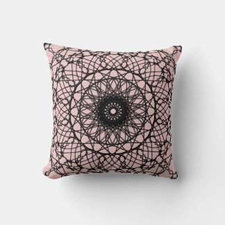 Almofada Rosa claro e Travesseiro decorativo Black Mandala