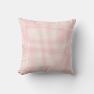 Almofada Rosa claro e Xadrez de Gingham Branco, Cozy