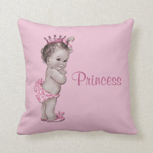 Almofada Rosa da princesa bebê do vintage