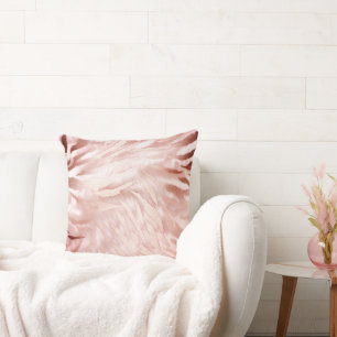 Almofada Rosa de Champanhe Rosa Glam Zebra Travesseiro redo