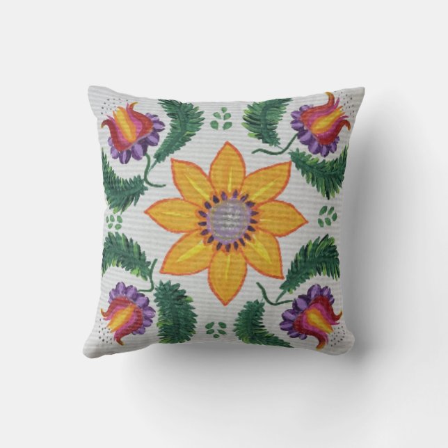 Almofada Rosa de girassol (Verso)