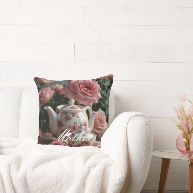 Almofada Rosa de Lixo Rosa Travesseiro decorativo de Tea (Sofá)