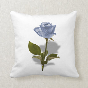 Almofada Rosa do azul da foto floral do encantamento