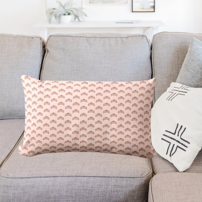 Almofada Rosa dourada esfregando tiara coroa (Criador carregado)