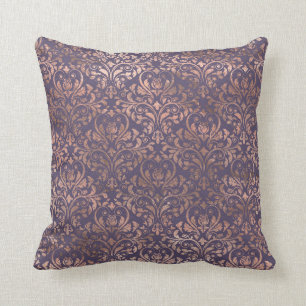 Almofada Rosa Dourado Damask on Purple