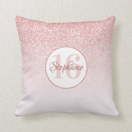 Almofada Rosa Dourado Lâmpada Luminosa Boca Doce 16 Anivers