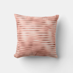 Almofada Rosa Dourado Linhas de tiras Sparkly de Blush Met