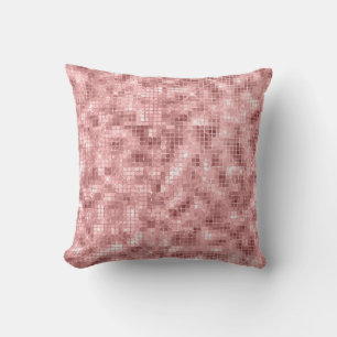 Almofada Rosa Dourado Rosa Luxo Brilhante Sparkly Feminino