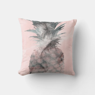Almofada Rosa Dourado Rosa Tropical Verão Abacaxi Glamour