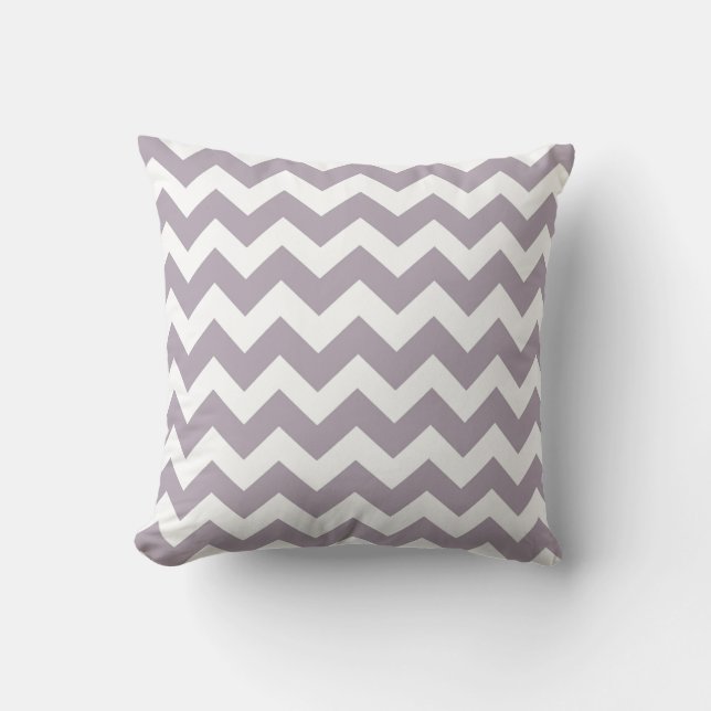 Almofada Rosa Dusty e Travesseiro branco Chevron Zig Zag (Frente)