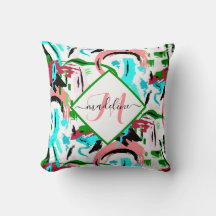 Rosa e aqua abstrato personalizado
