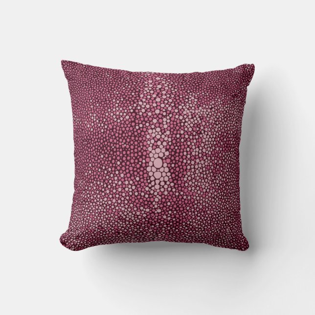 Almofada Rosa e Borgonha Shagreen (Frente)