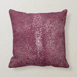 Almofada Rosa e Borgonha Shagreen