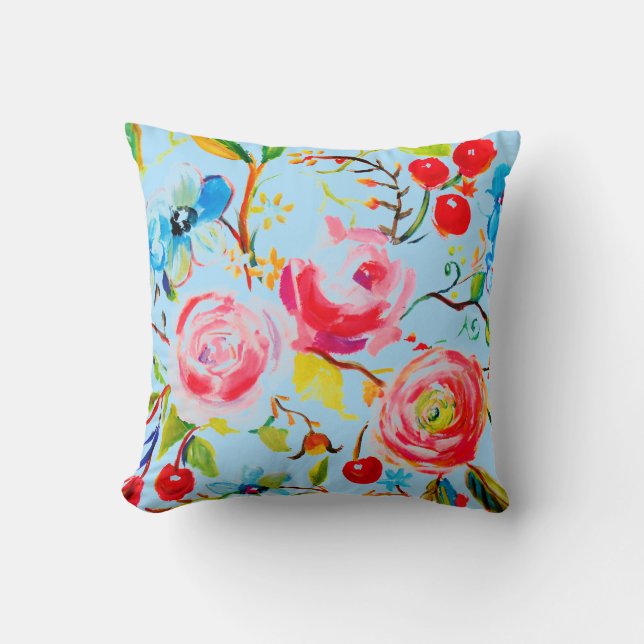 Almofada Rosa e Cherry Blue Sky personalizáveis (Frente)