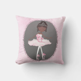 Almofada Rosa e Cinza Couture Quarto de Meninas Bailarina S