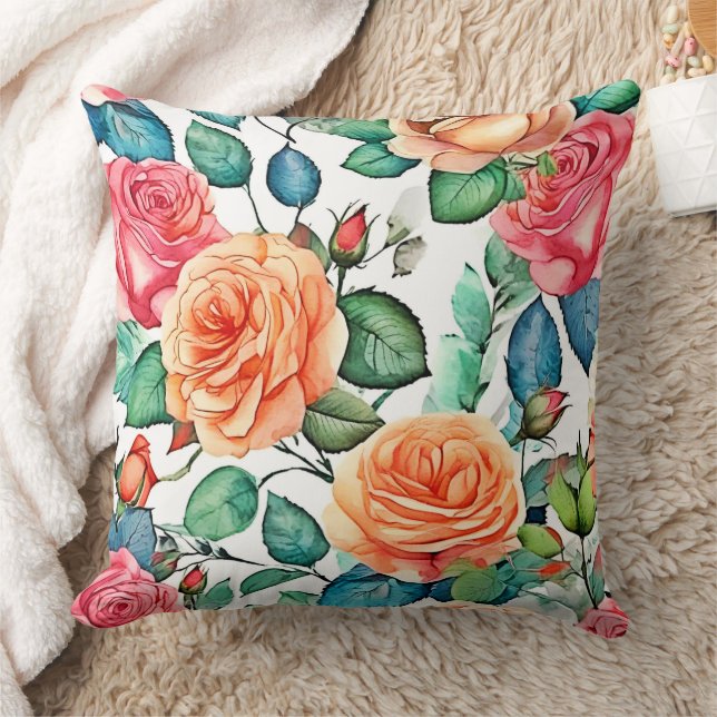 Almofada Rosa Garden Bloom Design (Cobertor)