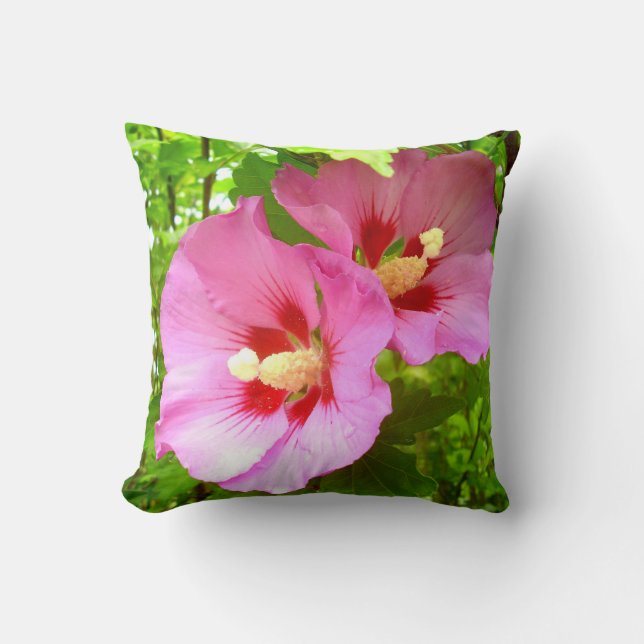 Almofada Rosa Hibiscus (Frente)